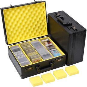 Toploader Storage Box Fit for PSA/CGC/BGS Graded Cards Slab Or 3" x 4" 35pt Rigid Card (Sports Card Storage Box Hold Top Loaders,Baseball Cards and Trading Card With Sleeves 600+)