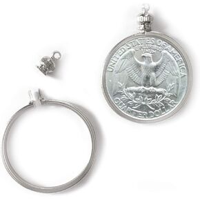 25 Cent/USA Quarter Coin Holder Bezel ~ for Charm, Necklace, Pendant, Display