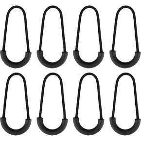 pson 60PCS Black Nylon U Shape Zipper Pulls, Zipper Pulls Cord Replacement, Zipper Tags Extension Gripper for Backpacks Jackets Traveling Cases