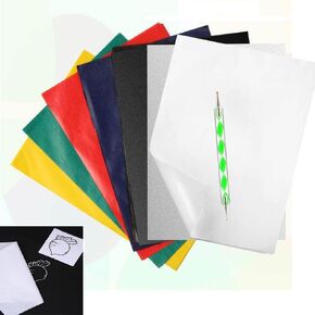 Generic 100 Sheets Color Carbon Paper and tracing Paper with 1 pcs Embossed Stylus