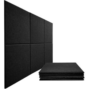 Large Cork Board Alternative, 11.8''x11.8'' 12 Pack Felt Bulletin Board with Safe Removable Adhesive Tabs, Connectable Felt Wall Tiles Bulletin Boards Cork Boards for Walls Pin Board Tack Board-Blue