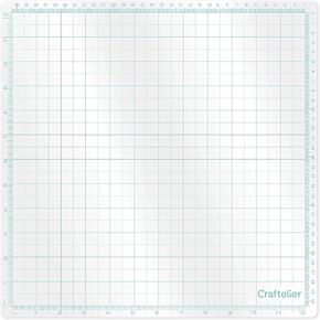 Craftelier - Low Adhesion Multi-Purpose Translucent Mat with Alignment Grid | Not Suitable as a Cutting Mat | Overall Size Approx. 12" x 12" (30.5 x 30.5 cm) - Transparent Color