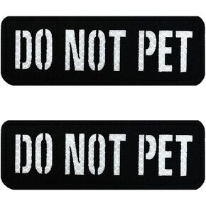 2 Pcs in Training 6X2 inch IR Infrared Reflective Dog Vest Patch Tactical Military Army Police Dog Safe Patch for Service Training Working/Emotional Support Dog Animals Vest and Harness