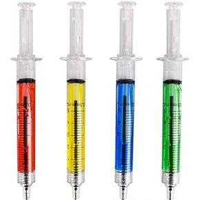 Rhode Island Novelty 5 Inch Syringe Pens 60-Pack Assortment