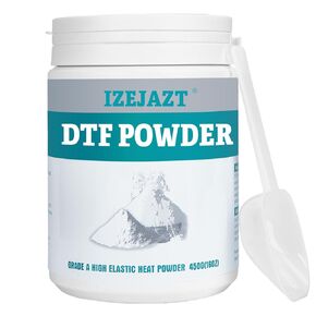 DTF Powder White Digital Transfer Hot Melt Adhesive 450g/Pack，DTF PreTreat Transfer Powder for Dark or Black Colored Garments for All Fabric，DTF Hot Melt Adhesive Powder for All DTG and DTF Printers