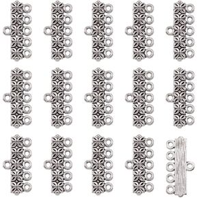 20pcs Tibetan Silver Triangle Chandelier Component Links Charm Pendant Connectors with 3 Holes for Multi Layers Dangle Earring Bracelet Necklace Jewelry Making