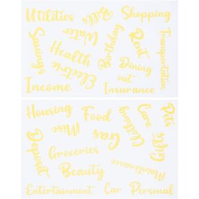 GORGECRAFT 116Pcs Cash Envelope Labels Stickers A6 Budget Binder Labels Black Words Money Organizer Category Letter Stickers for Finance Planner Budget Saving Challenge Sinking Funds Daily Expenses