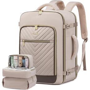 LOVEVOOK Travel Backpack For Women,40L Carry On Backpack Flight Approved,TSA Personal Item Travel Bag Fits 17 Inch Laptop,Business Weekender Overnight Daypack with 3 Packing Cubes