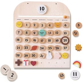Montessori Wooden Calendar for Kids - Learn Seasons, Toddler & Preschool Calendar for Home & Classroom, Months & Days