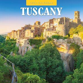 Red Robin 2025 Tuscany Monthly Wall Calendar | 12" x 24" Open | Premium Thick & Sturdy Paper | Hangable 12 Month Calendar | Plastic Free | 4 Month Transition Page for 2024