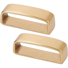 BENECREAT 2Pcs Belt Loop Keeper, Brass Belt Loop replacement (38-40mm) Men's Belt Buckle Accessories for Belt Fixing