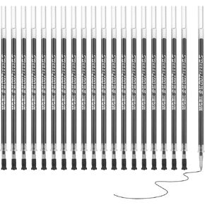 PATIKIL Gel Pen Refills 0.5mm Fine Point, 20 Pack Quick Drying Smooth Black Gel Ink Pen Replace Refills for Retractable Pen Click, Office Study Classroom Supplies, 5.2"