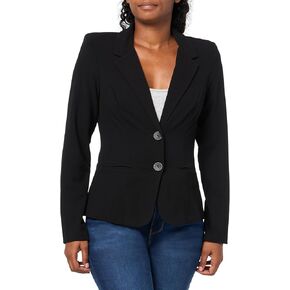 A. Byer womens Long Sleeve Button Welt Jacket Blazer, Black, X-Small US