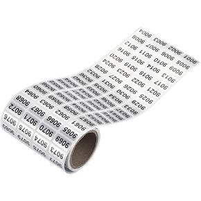 MECCANIXITY 4001 to 5000 Consecutive Number Stickers Inventory Label Black Numbers for Office Warehouse Numbering Classification