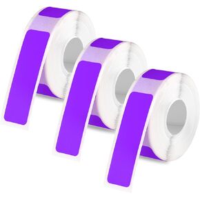 شريط صانع ملصقات 3 لفات لـ Phomemo D30، شريط لاصق ذاتي اللصق مقاس 12 × 40 مم مقاوم للماء ملصقات ورقية حرارية لفافة ملصقات حرارية للوازم المدرسية والمنزلية والمكتبية (أبيض)