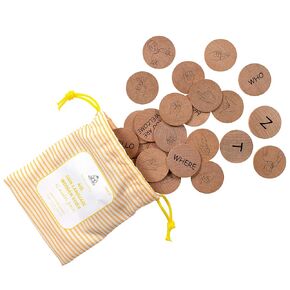 Sign Language Wooden Disks - Set of 42 - American Sign Language Memory Game for Ages 2+ - Teach the Alphabet and Common Words