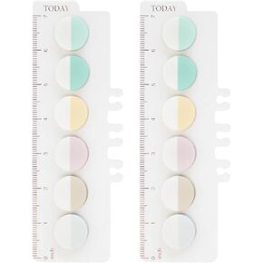 Sticky Index Tabs Book Tabs,600 Piece Translucent Sticky Tabs, 6 Colored Page Markers Sticky Note Tabs, Writable and Repositionable File Tabs with Rulers