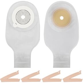 Colostomy Bags,One Piece Ostomy Supplies for Stoma Care Cut to Fit (15-60mm)10PCS