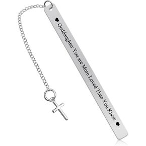 Goddaughter Gifts from Godmother Baptism Gifts for Goddaughter Bookmark First Communion Gifts Birthday Gifts for Goddaughter Girls Inspirational Bookmark for Goddaughter Christmas Graduation Gifts