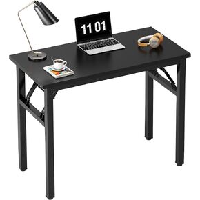 Need Computer Desk Office Desk 62 inches Folding Table with BIFMA Certification Computer Table Dining Table No Install Needed, Black
