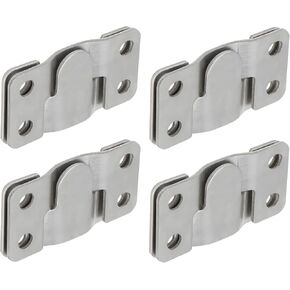 4 Sets Flush Mount Bracket, Interlocking Photo Frame Hook 56 x 30 mm, Stainless Steel Picture Hangers Heavy Duty Hanging Buckle