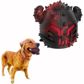 The Junky Pups Battle Helmet,Interactive Dog Toy for Teeth Cleaning,Agressive Chewer for Large/Medium Sized Dogs,Treat Dispensing, IQ Building Dog Toy