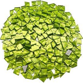 LITMIND 1.1LB Gold Irregular Glass Mosaic Tiles for Crafts, Hand-Cut Mosaic Glass Pieces with Backing - Ideal for Mosaic Puzzles and Artwork Projects in Saudi Arabia