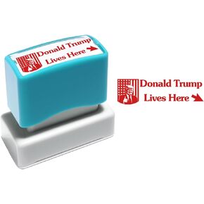 Donald Trump Lives Here Stamp Self Inking Trump Stamp for Business Office Supplies