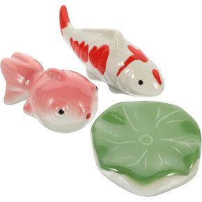 MAGICLULU 3Pcs Ceramic Aquarium Floating Realistic Artificial Fish Tank Decorations Desktop Ornaments