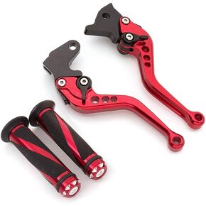 Krace Motorcycle Clutch Brake Levers Set Fit For Kawasaki Z250SL 2016-2017,NINJA 250R 2008-2012,NINJA 300R/Z300 2013-2018 Ninja 400 2018,ERSYS 300X 2017 2018 w. 7/8" 22mm Rubber Handlebar Hand Grips
