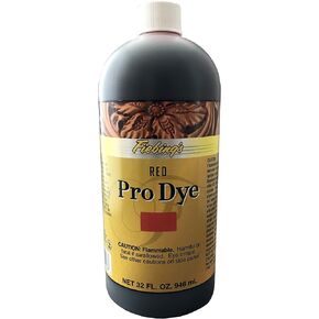 Fiebing's Pro Dye - Red 32oz - Professional Oil Dye for Dying Leather