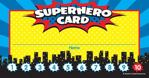 Teacher Created Resources Superhero Punch Cards (TCR5607) in Saudi Arabia