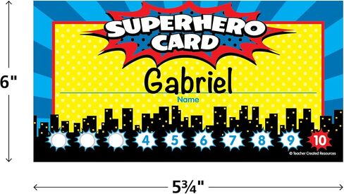 Teacher Created Resources Superhero Punch Cards (TCR5607) in Saudi Arabia