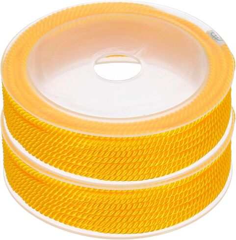 MECCANIXITY 2Pcs Nylon Thread Twine Beading Cord, 23ft Stretchy Braided Bracelets String Cord Rope for Jewelry Making DIY Crafts Necklaces, Fluorescent Pink in Saudi Arabia