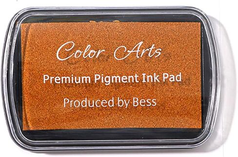 Gripebao Ink Pad for Stamps, Stamp Pads for Rubber Stamps, Washable Craft Ink Pad for Stamping, Permanent Fabric Ink Pad for Fingerprint, Card Making, Scrapbook, Paper, Wood (Gold) in Saudi Arabia