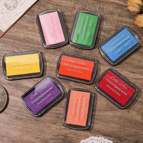 Gripebao Ink Pad for Stamps, Stamp Pads for Rubber Stamps, Washable Craft Ink Pad for Stamping, Permanent Fabric Ink Pad for Fingerprint, Card Making, Scrapbook, Paper, Wood (Gold) in Saudi Arabia