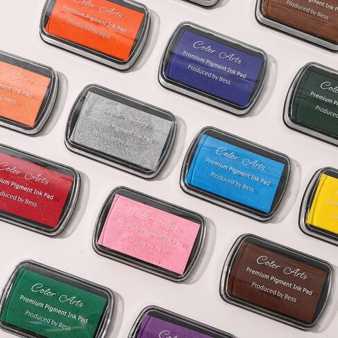 Gripebao Ink Pad for Stamps, Stamp Pads for Rubber Stamps, Washable Craft Ink Pad for Stamping, Permanent Fabric Ink Pad for Fingerprint, Card Making, Scrapbook, Paper, Wood (Gold) in Saudi Arabia