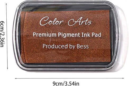 Gripebao Ink Pad for Stamps, Stamp Pads for Rubber Stamps, Washable Craft Ink Pad for Stamping, Permanent Fabric Ink Pad for Fingerprint, Card Making, Scrapbook, Paper, Wood (Gold) in Saudi Arabia
