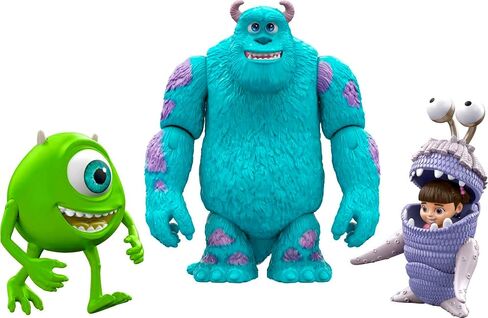 Mattel Disney and Pixar Monsters, Inc Storyteller 3 Action Figure Pack, Sulley Mike & Boo Characters in Get Boo Home Pack, Authentic Toys at 3 Inch Scale in Saudi Arabia