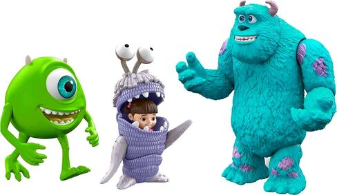 Mattel Disney and Pixar Monsters, Inc Storyteller 3 Action Figure Pack, Sulley Mike & Boo Characters in Get Boo Home Pack, Authentic Toys at 3 Inch Scale in Saudi Arabia