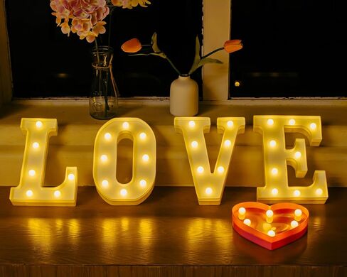 رسائل مضيئة من Marry Me، علامة Led Marry Me للزينة المقترحة، 7 قطع من الحروف المضيئة لعلامة زفاف رومانسية in Kuwait