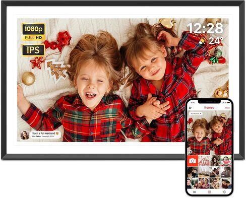 ApoloSign Frameo Digital Picture Frame 10.1 inch Smart WiFi Digital Photo Frame 32GB with 1280x800 IPS Touch Screen, Auto-Rotate and Slideshow, Easy Setup to Share Photos Or Videos in Saudi Arabia
