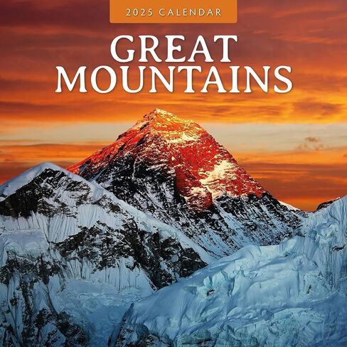 Red Robin 2025 Great Mountains Monthly Wall Calendar | 12" x 24" Open | Premium Thick & Sturdy Paper | Hangable 12 Month Calendar | Plastic Free | 4 Month Transition Page for 2024 in Saudi Arabia