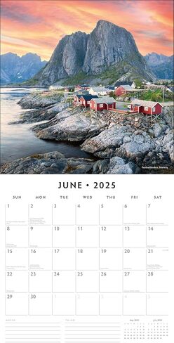 Red Robin 2025 Great Mountains Monthly Wall Calendar | 12" x 24" Open | Premium Thick & Sturdy Paper | Hangable 12 Month Calendar | Plastic Free | 4 Month Transition Page for 2024 in Saudi Arabia