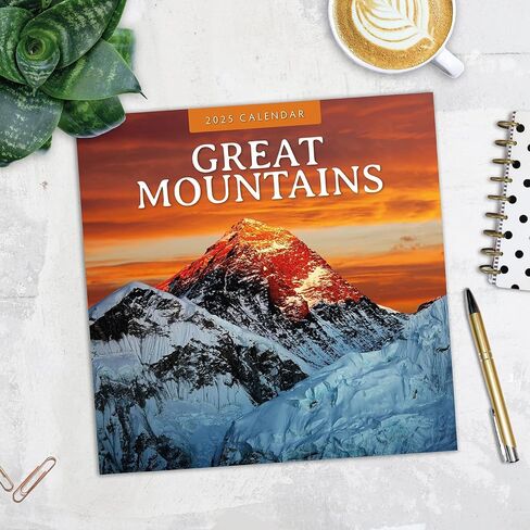 Red Robin 2025 Great Mountains Monthly Wall Calendar | 12" x 24" Open | Premium Thick & Sturdy Paper | Hangable 12 Month Calendar | Plastic Free | 4 Month Transition Page for 2024 in Saudi Arabia