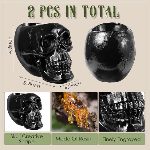 Suclain 2 جهاز كمبيوتر شخصى الجمجمة ماكياج فرشاة حامل أسود الجمجمة حامل القلم فرشاة حامل الهدايا للنساء القوطية مخيف ماكياج المنظم وعاء النبات لعيد الهالوين خلع الملابس الجدول الغرور مكتب مكتب التخزين in Kuwait