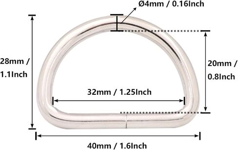 Wuuycoky 1.25" Inner Diameter D Rings Buckles D-ring Non-welded For Webbing Strapping Color Optional in Saudi Arabia