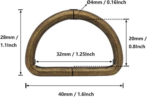Wuuycoky 1.25" Inner Diameter D Rings Buckles D-ring Non-welded For Webbing Strapping Color Optional in Saudi Arabia