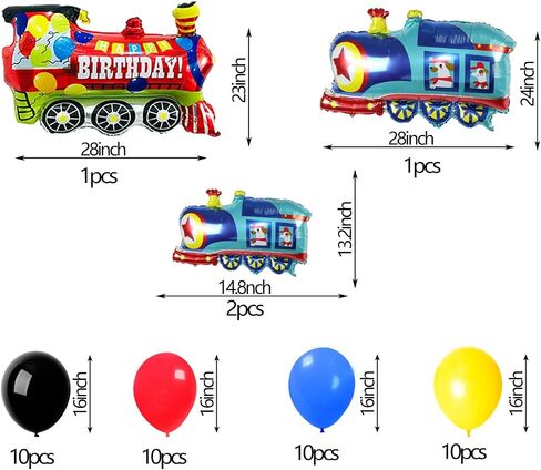 Train Birthday Decorations Cartoon Train Theme Birthday Party Decorations Choo Choo Train Theme Happy Birthday Banner Backdrop Train Birthday Party Supplies Transportation Party Decorations in Saudi Arabia
