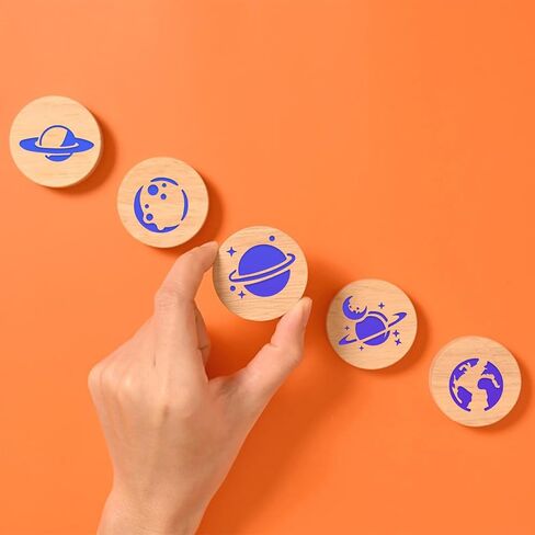 قطعتان من استنسل معدني لتدوين يوميات القمر والنجمة استنسل معدني لحرق الخشب واستنسل نقش الطقس على شكل كوكب استنسل طلاء قابل لإعادة الاستخدام للقماش استنسل معدني فني للرسم مقاس 7 × 4 بوصة in Kuwait